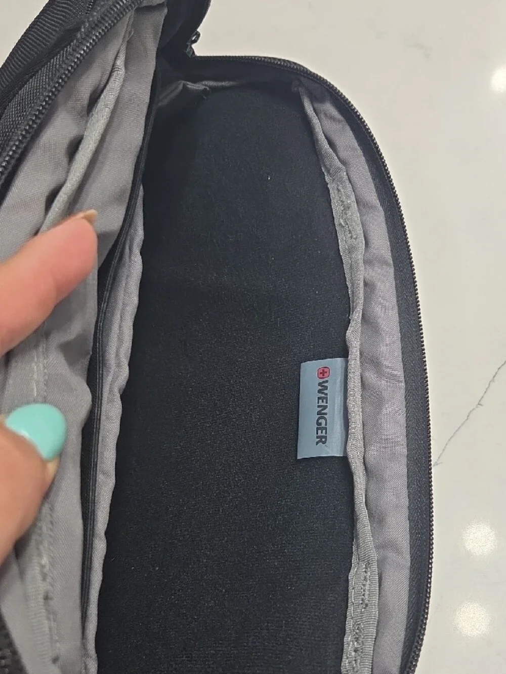 Wenger Black Laptop Bag with Red Logo Accent Like New Conditions No Stains